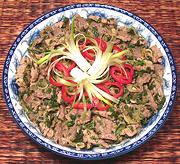 Dish of Beef and Herb Salad