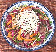 Dish of Salad with Beef & Mint