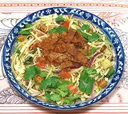 Dish of Mixed Noodles Salad