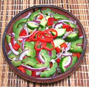 Dish of Ampalaya & Cucumber Salad