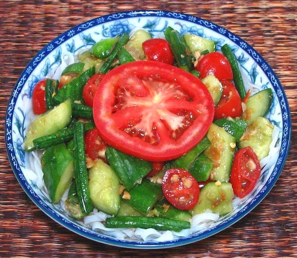 Dish of Cucumber Salad Issan