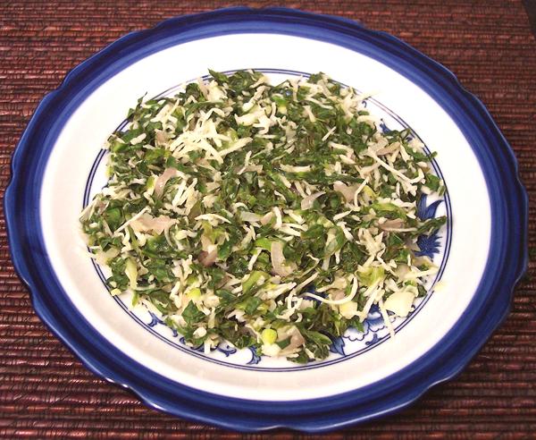 Cooked Pennywort Salad