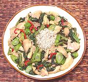 Dish of Chicken with Chinese Broccoli