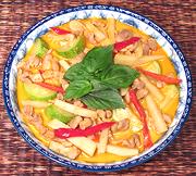 Dish of Chicken Red Curry