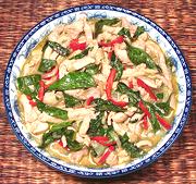 Dish of Chicken with Basil