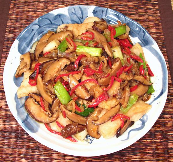 Dish of Fish with Mushrooms & Ginger