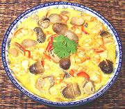 Dish of Shrimp with Mushrooms & Garlic