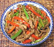 Dish of Beef with Bell Peppers