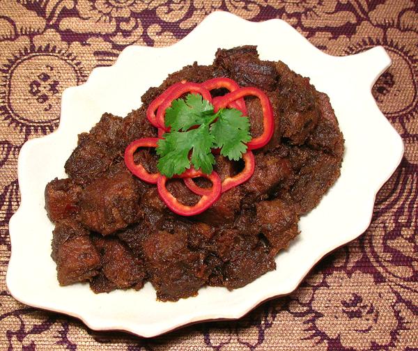 Dish of Beef Dry Curry