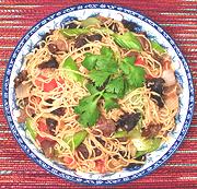 Dish of Fried Noodles with Beef