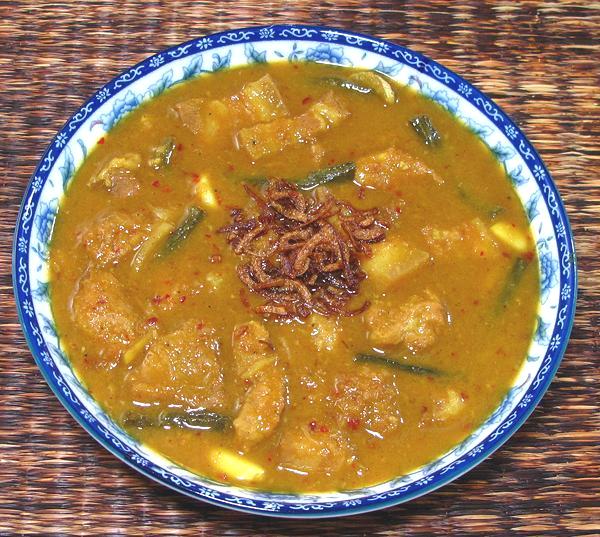 Dish of Pork Belly Curry - Burma Style