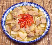 Dish of Pork and Chayote Stir Fry