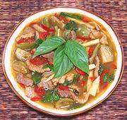 Dish of Pork Red Curry