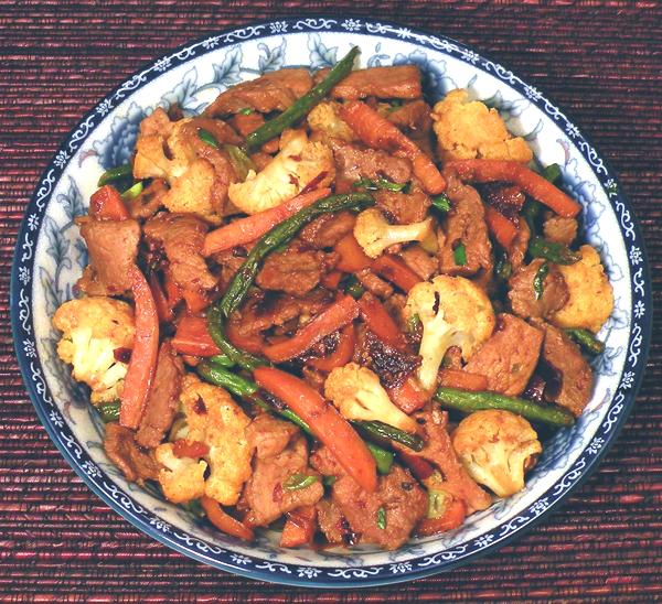 Dish of Pork with Vegetables & Chili