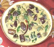 Dish of Eggplant Curry