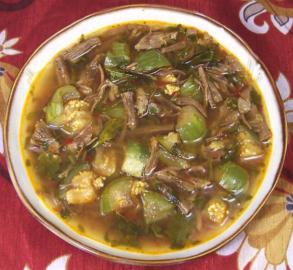 Bowl of Beef & Eggplant Soup