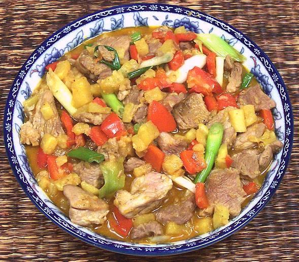 Dish of Pork with Pineapple