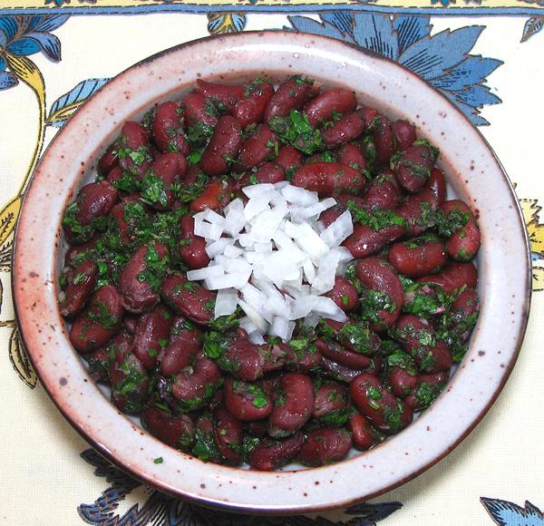 Bowl of Red Beans with Herb Dressing