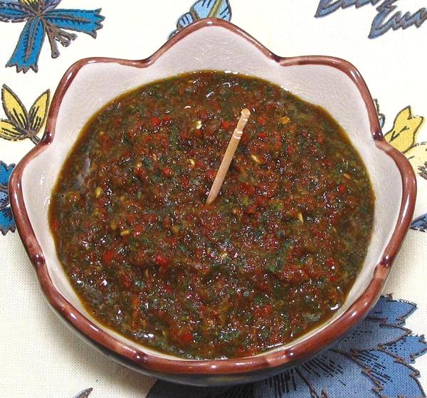 Small Bowl of Ajika - Hot Pepper Sauce