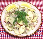 Bowl of Norwegian Fisherman's Potato Salad