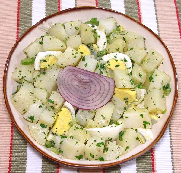Dish of Potato and Egg Salad