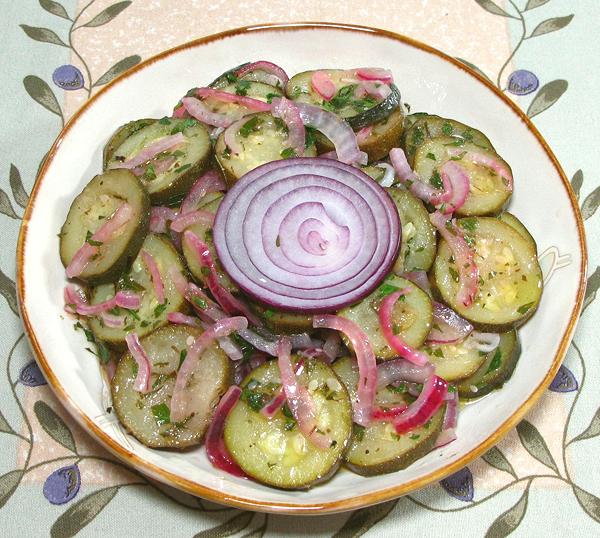 Dish of Zucchini Salad
