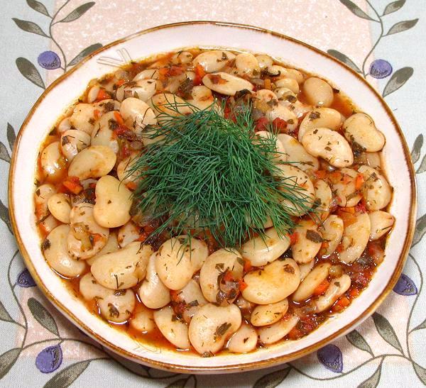 Dish of Lima Bean Plaki