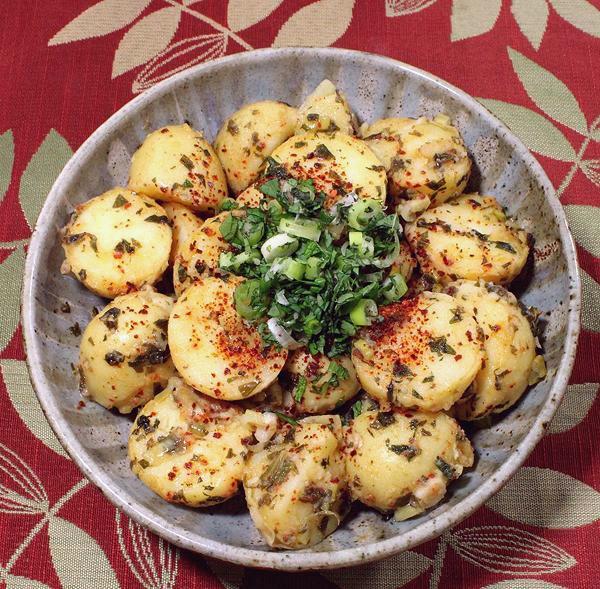Dish of Potato Lemon Salad