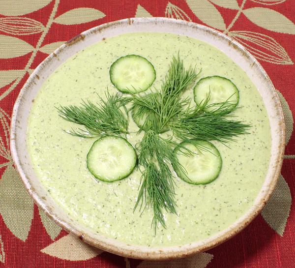 Bowl of Cold Cucumber Soup