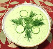 Bowl of Cold Cucumber Soup