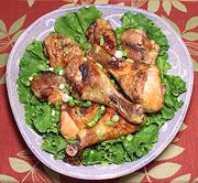 Dish of Roast Chicken Sweet Tea