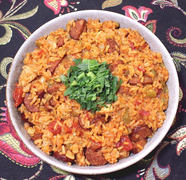 Dish of Chicken & Sausage Jambalaya