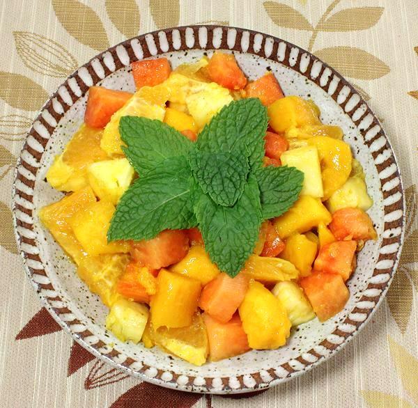 Bowl of Tropical Fruit Salad