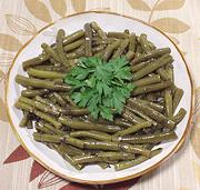 Dish of Green Bean &agrave; la Greque