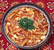 Dish of Pasta & Cheese in Tomato Sauce