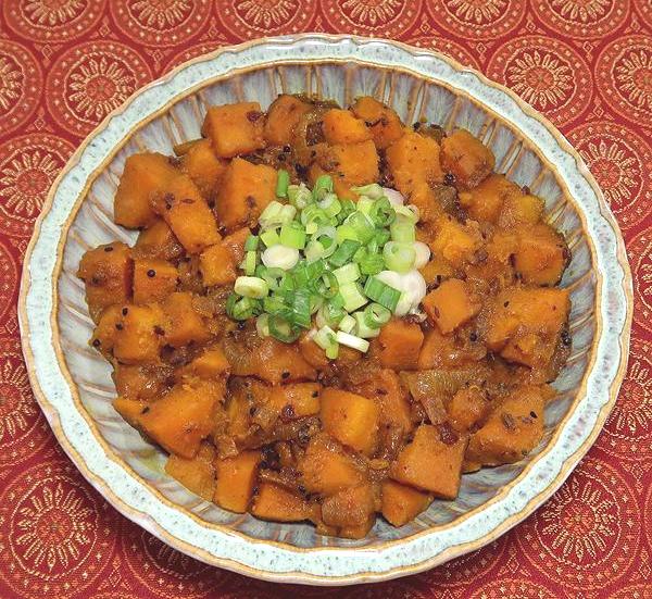 Dish of Pumpkin with Panch Phoron