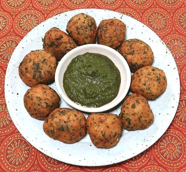 Dish of Potato Spinach Tikki