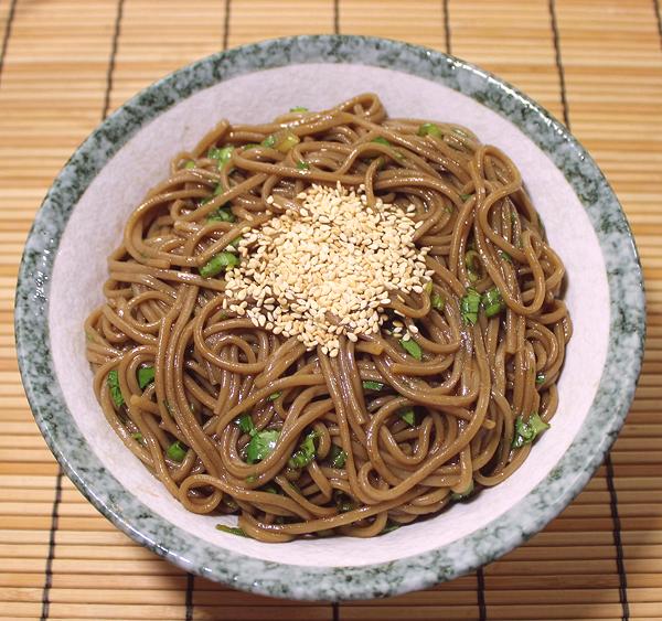 Dish of Soba Noodle Salad