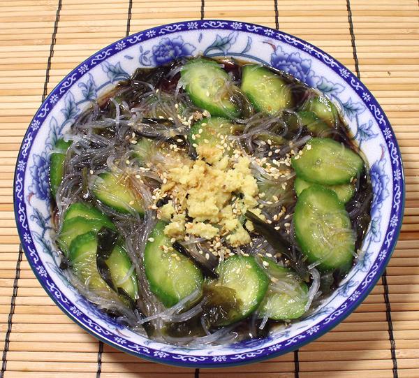 Small Bowl of Cucumber Noodle Salad