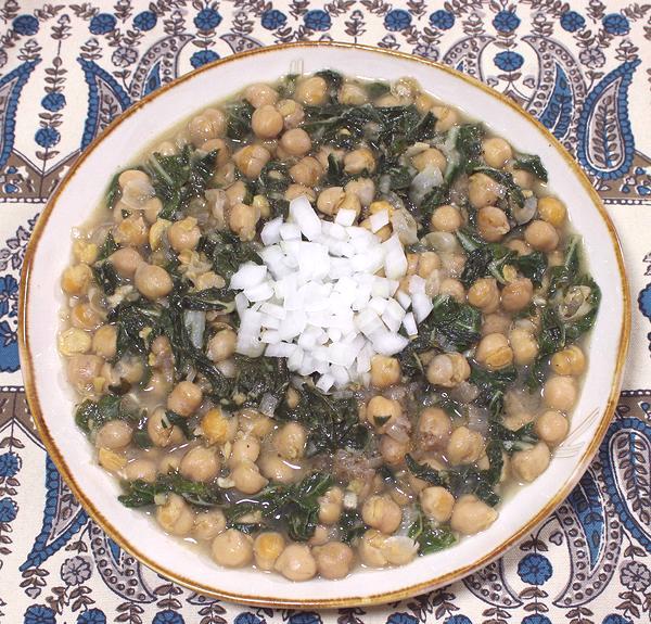 Dish of Chard & Chickpea Stew