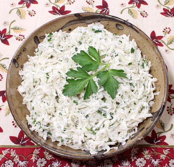 Dish of Black Radish Salad