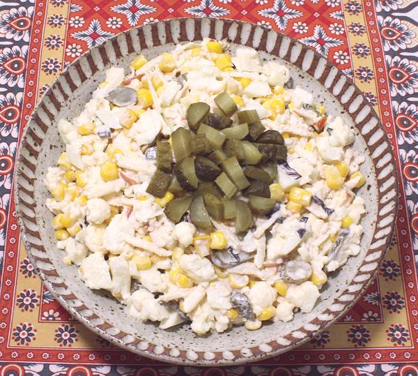 Dish of Polish Cauliflower Salad