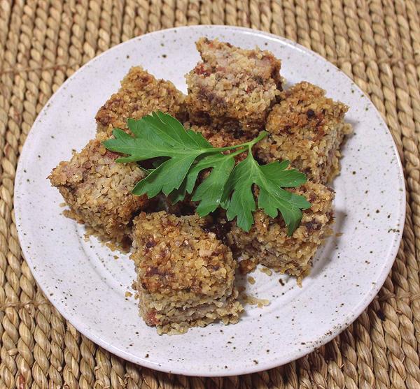 Dish of Beef Kibbeh, Baked