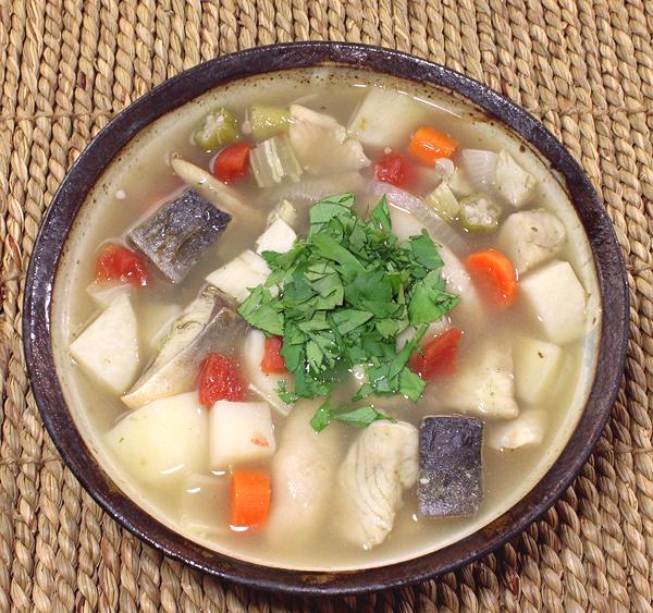 Bowl of Trinidad Fish Broth