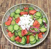 Dish of Cucumber & Tomato  Salad