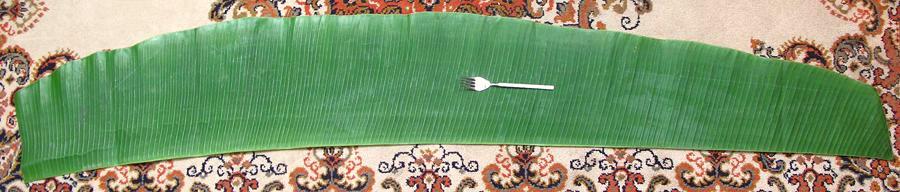 Banana Leaf split in half lengthwise