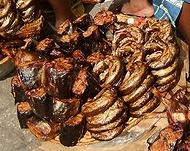 Smoke Dried Fish in Market