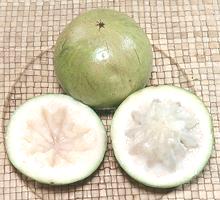 Whole an cut Green Star Apple Fruit