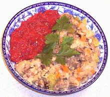 Dish of Turkey Stuffing or Dressing