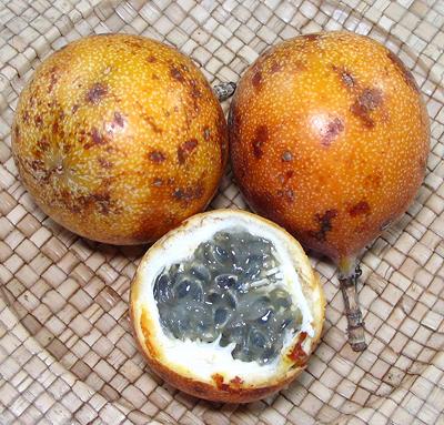 Yellow Passion Fruit, whole & cut